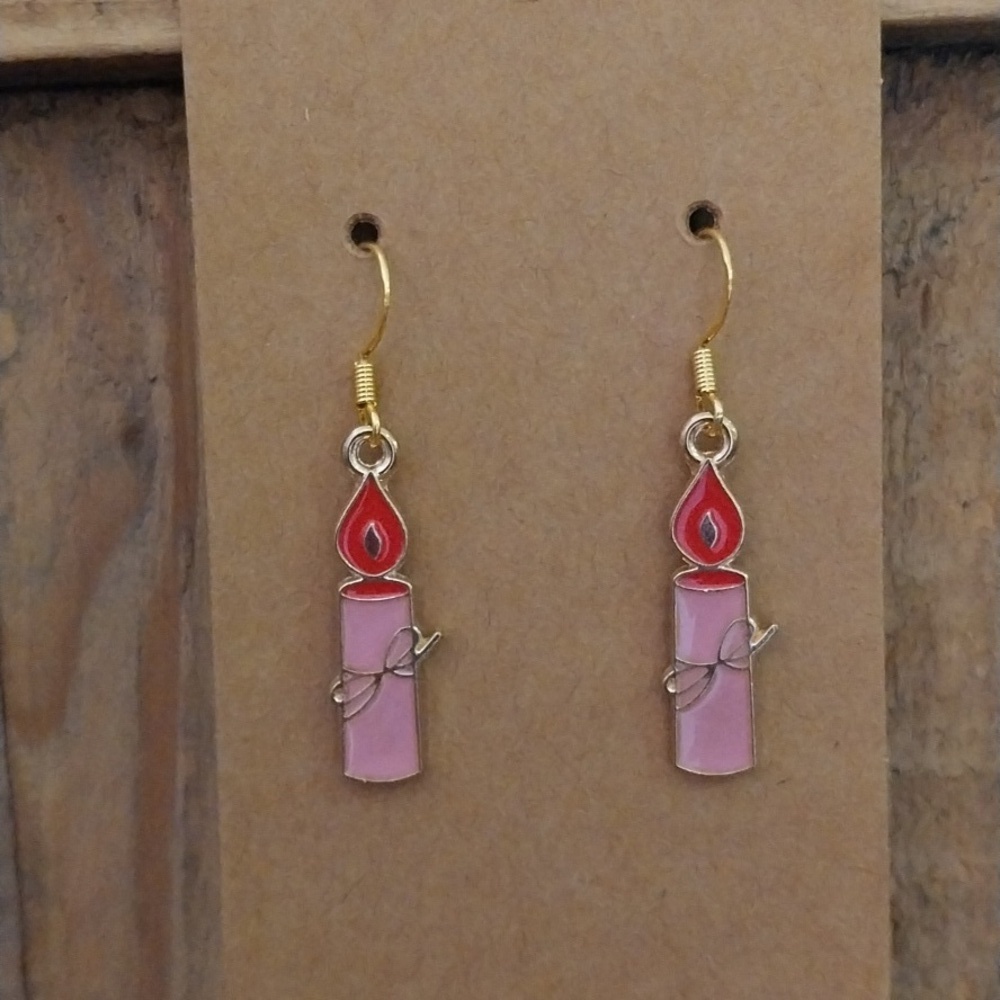 Valentine's Day Candle Earrings